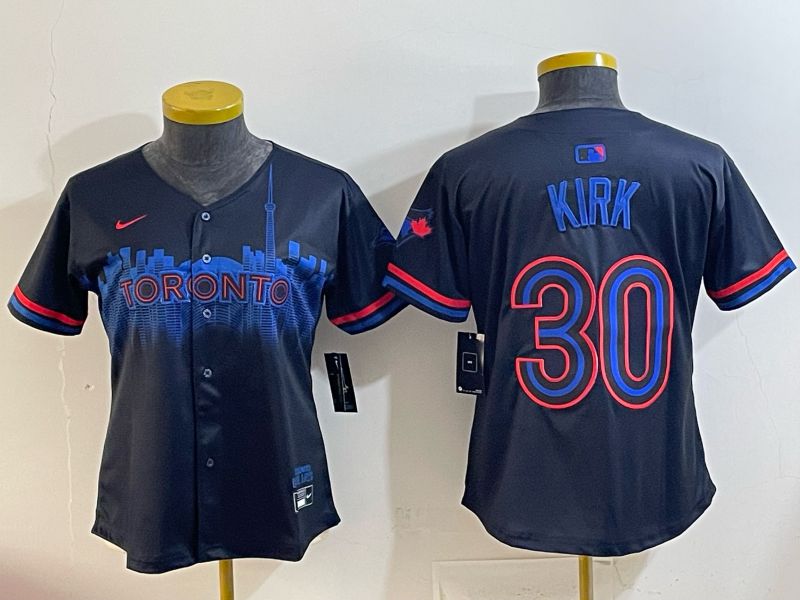 Youth 2025 Toronto Blue Jays #30 Kirk black Joint Name Nike MLB Jersey style 002